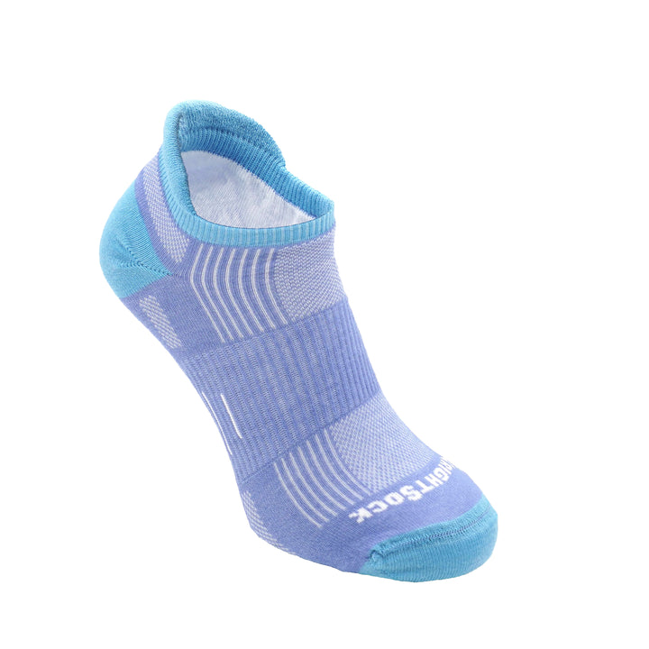 Run, Double Layer, Tab, Light Blue Scuba men's anti-chafing socks