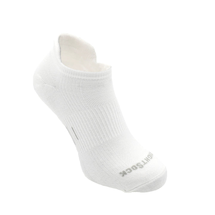 Run, Double Layer, Tab, White women's and men's anti-friction socks