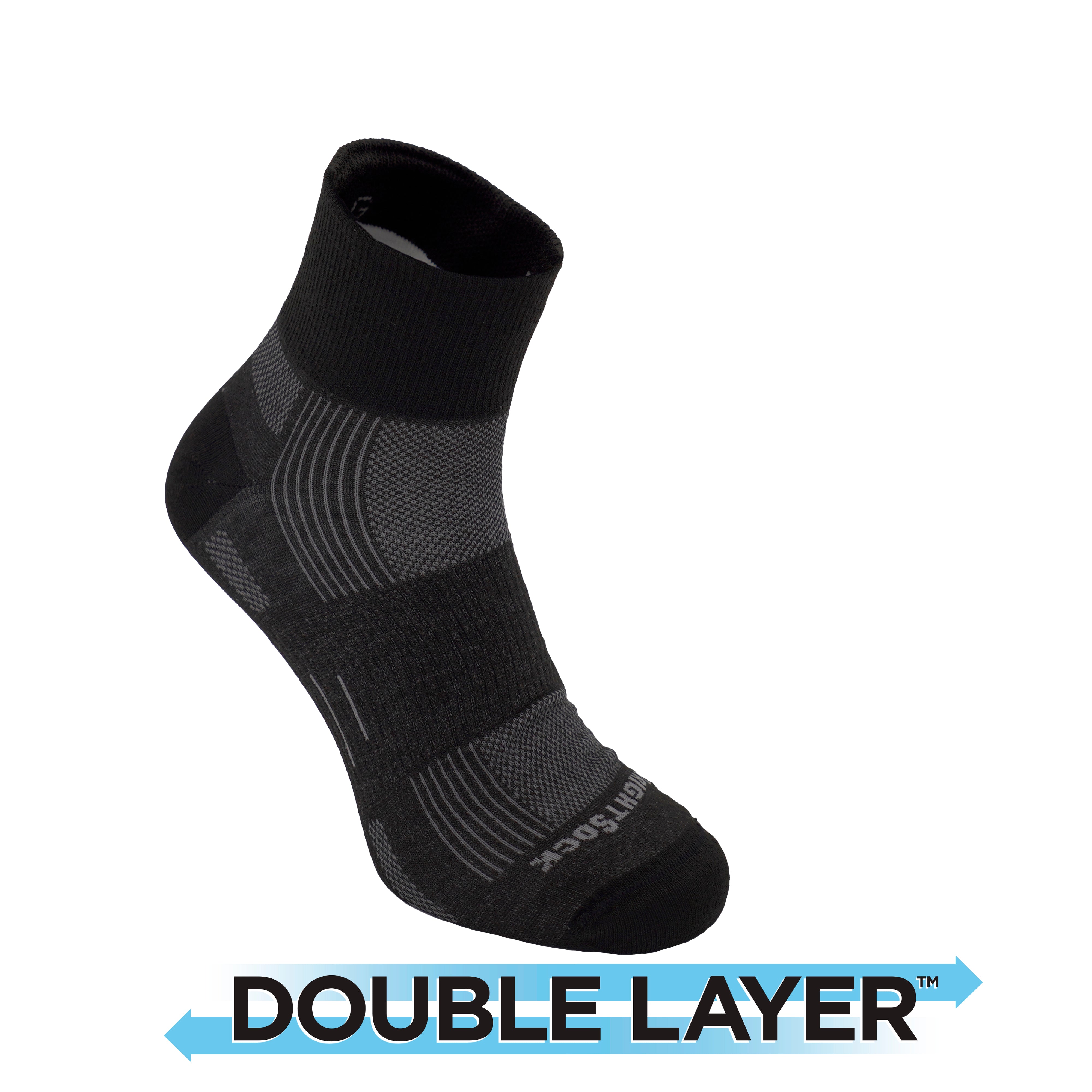Hiking Socks Wright Double Layer Socks Coolmesh II Quarter