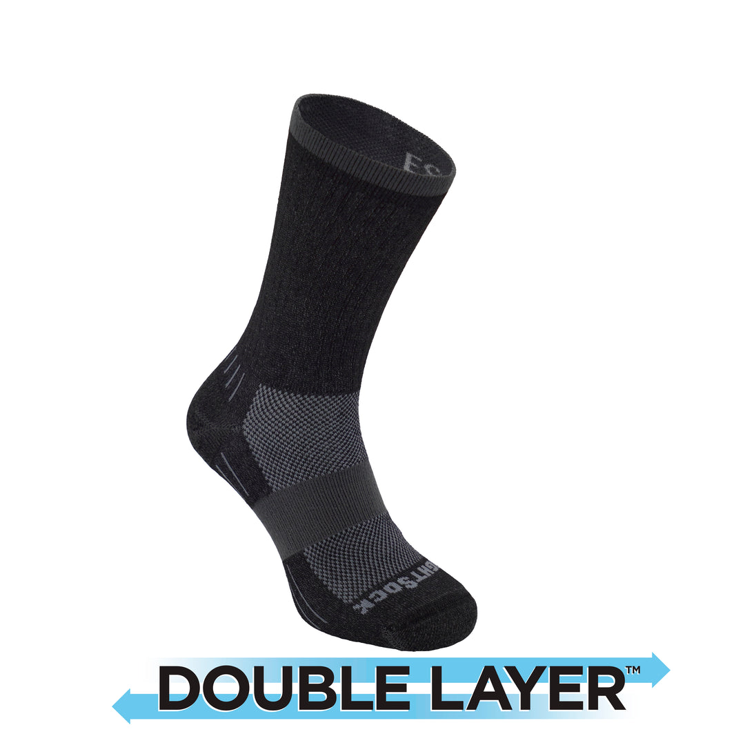 Escape, Double Layer, Crew, Black socks.