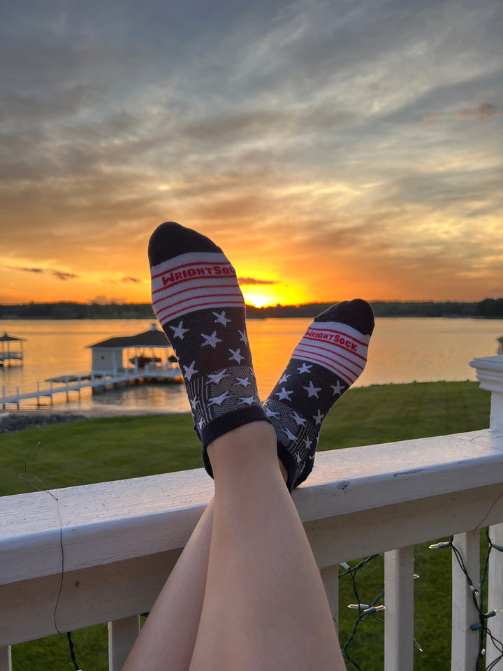 America protective socks with stars and stripes