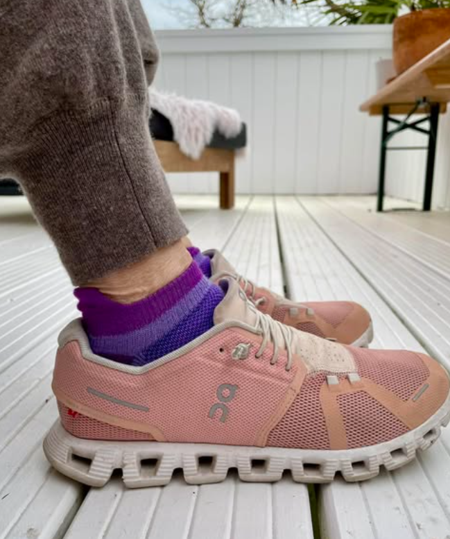 athletic shoes with women's anti-friction socks