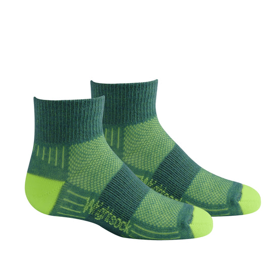 Kids CoolMesh, Double Layer, Quarter, Grey Yellow socks.