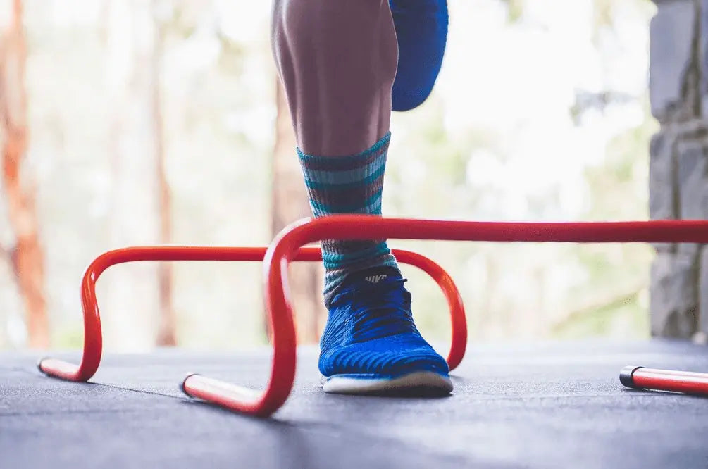 Athlete training in a gym