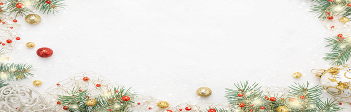 Christmas Orniments scattered on a snowy ground.