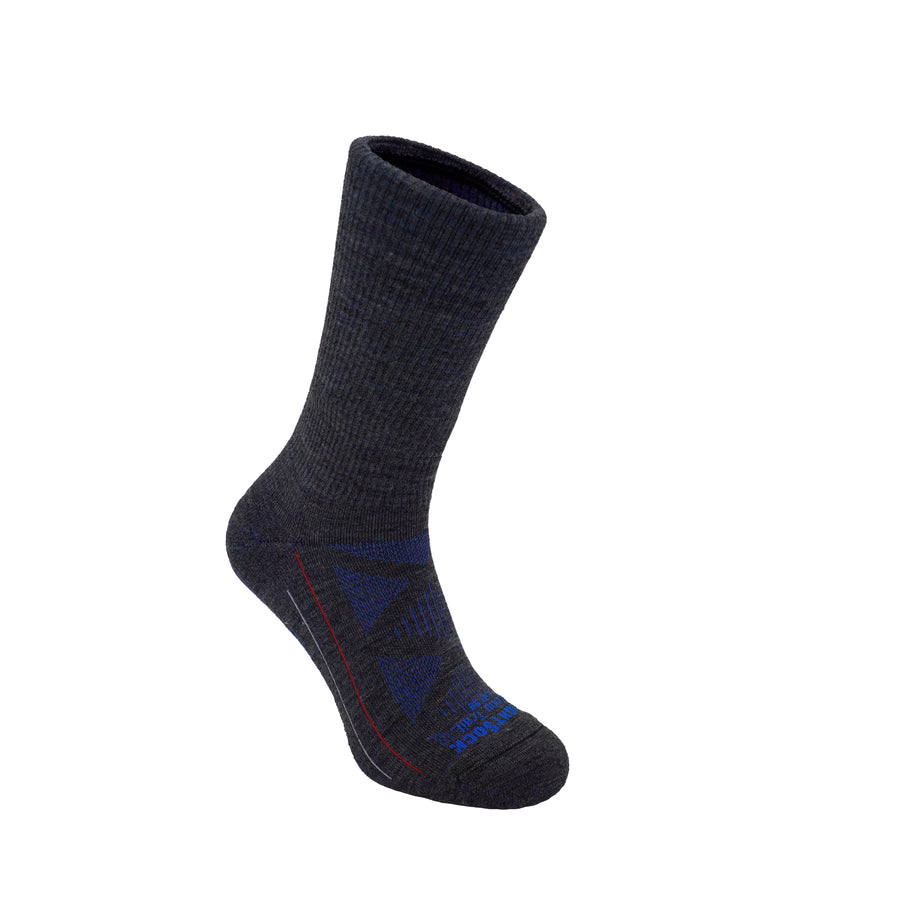 Merino Trail, Crew length, Grey Blue.