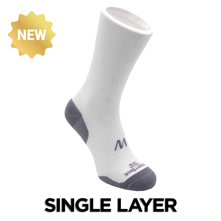 Racer, Crew Length, White sock