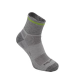Grey mini crew neon socks