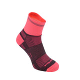 Grey and Pink mini crew neon socks