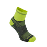 Grey and Yellow mini crew neon socks