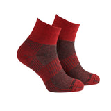 Lite Hike, Double Layer, Quarter, Red Black socks.