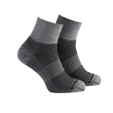Lite Hike, Double Layer, Quarter, Black White socks.