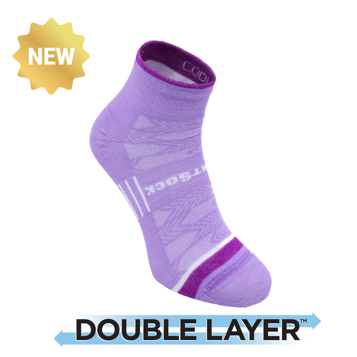 Coolmesh II - Quarter Length - Pale Lilac -Anti Blister System Wrightsock