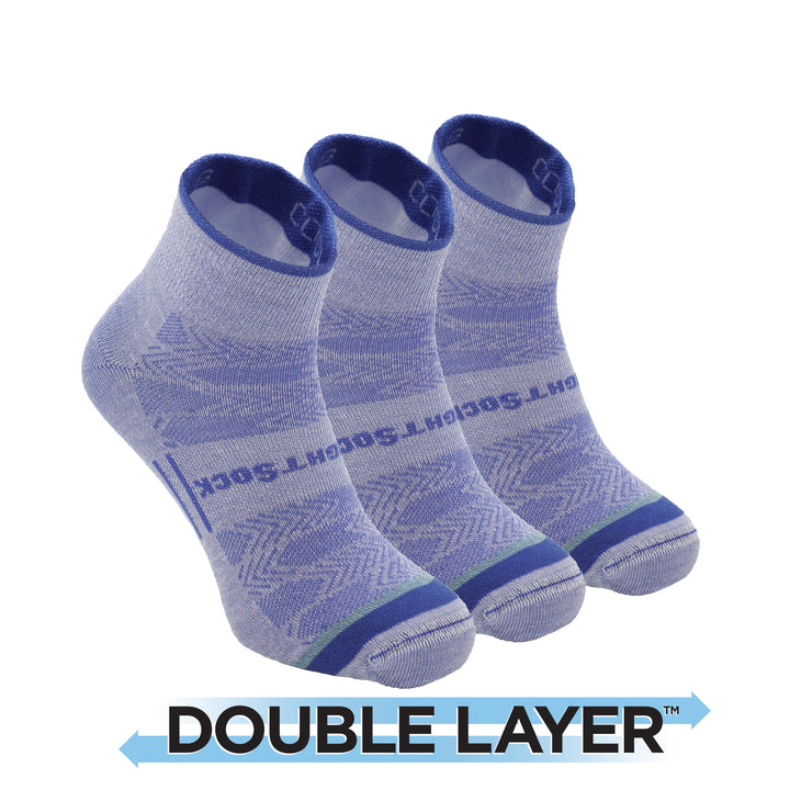 Coolmesh II - Quarter Length - 3 Pair Pack - Anti Blister System - Wrightsock
