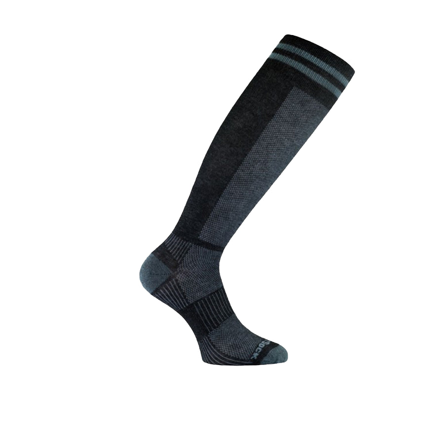 CoolMesh Two, Double Layer, Over the Calf, Grey Black Stripes anti-chafing socks