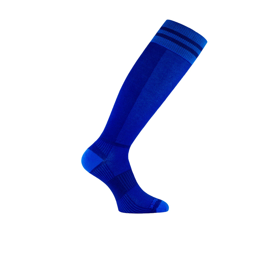 CoolMesh Two, Double Layer, Over the Calf, Royal Blue Stripes protective socks