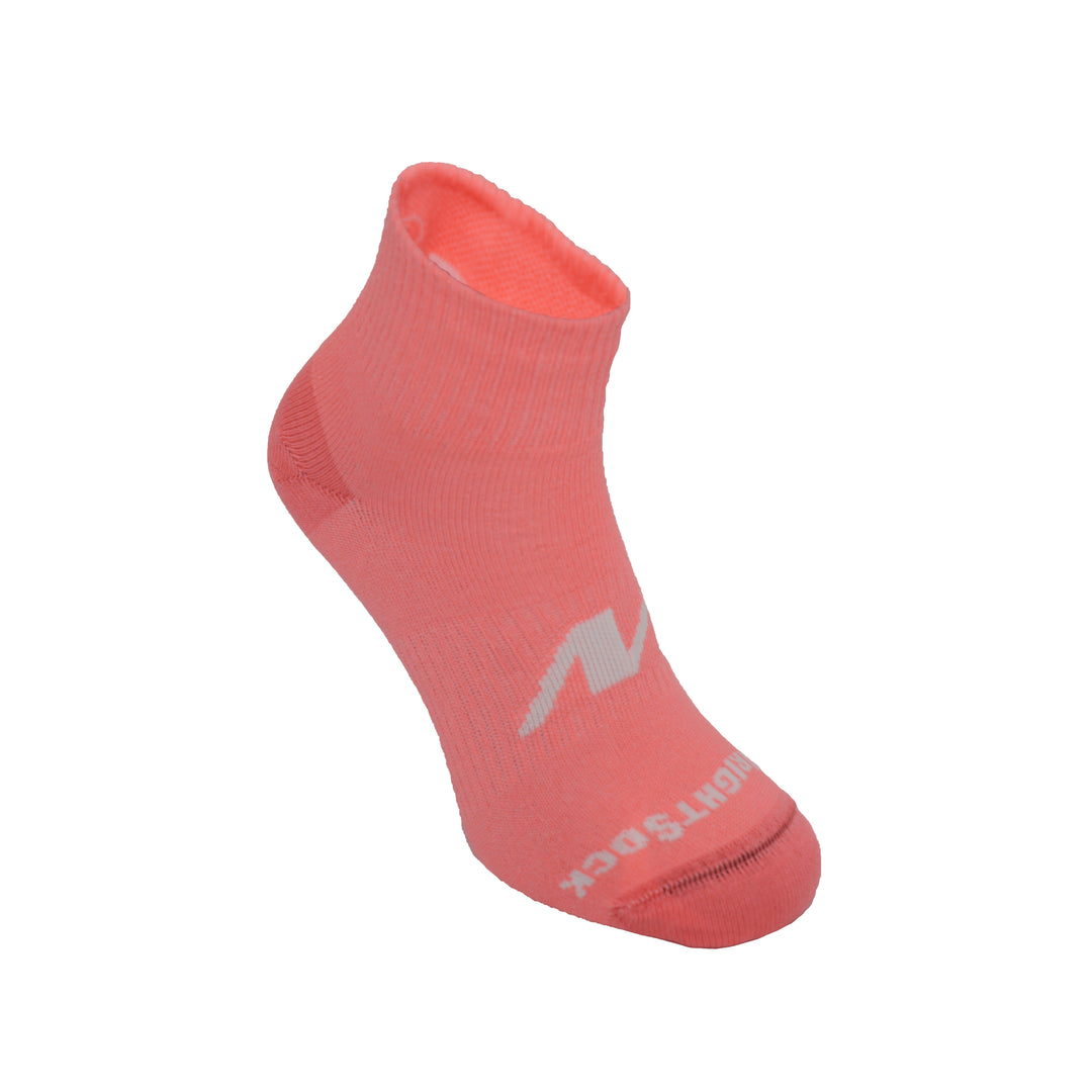 Running two style, Quarter height, Tropical Coral sock.