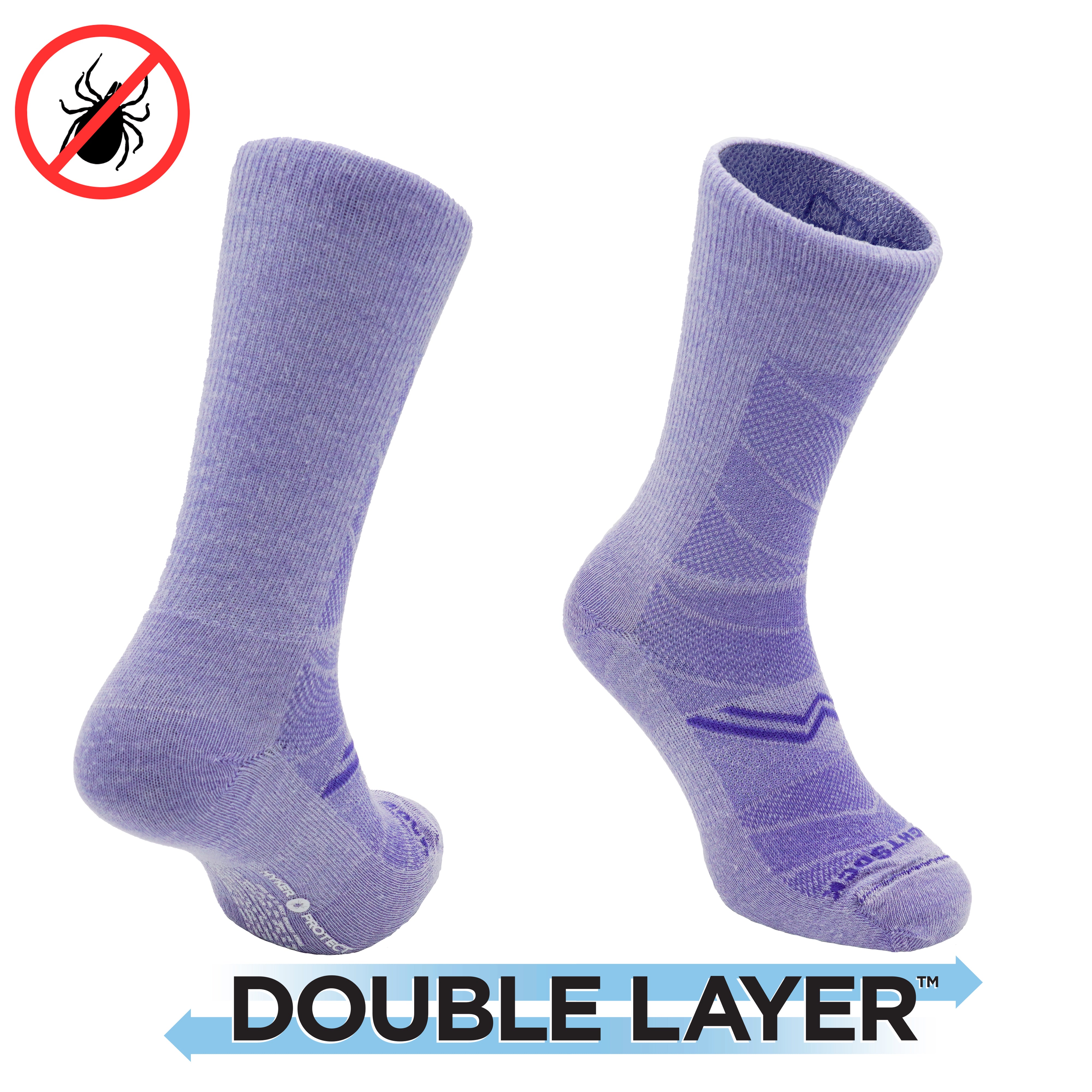Wrightsock Anti Tick Crew Socks | Anti-Blister Hiking Socks