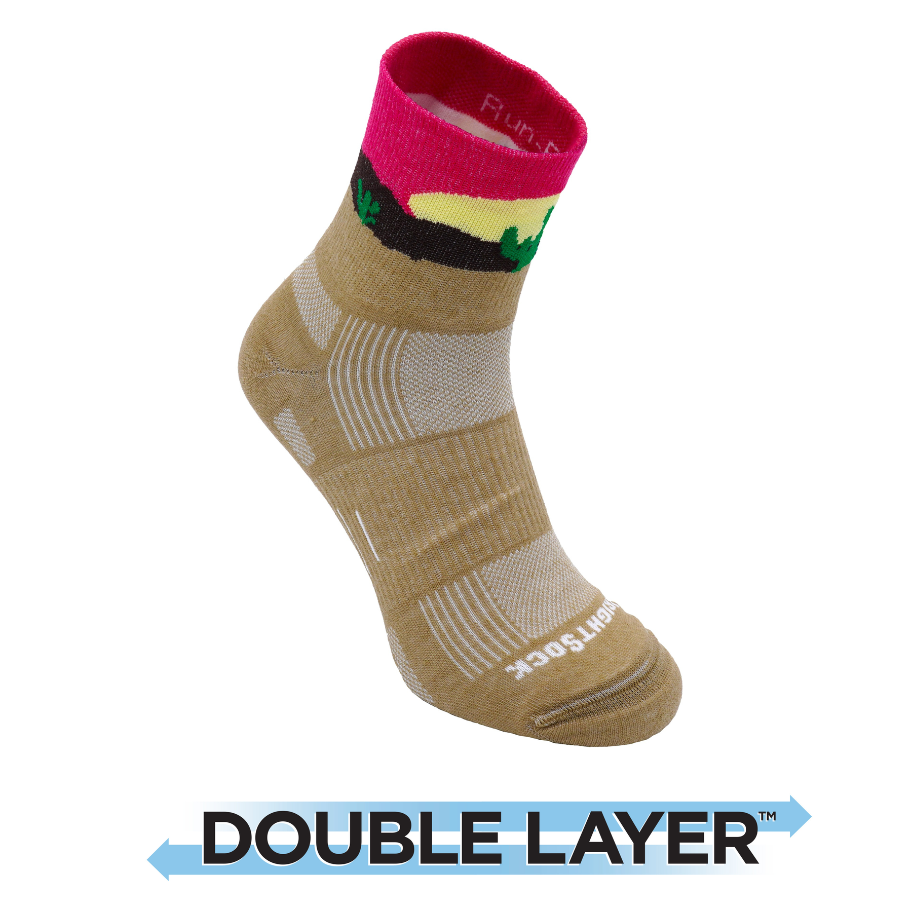 Explore Desert Cactus Quarter Anti Blister System | Wrightsock
