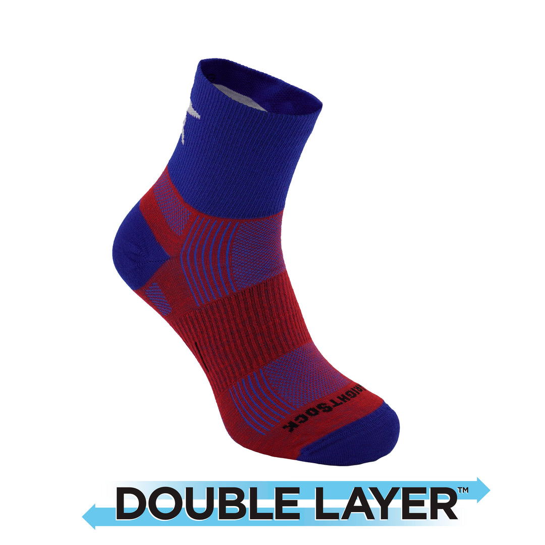 Explore, Double Layer, Quarter, Patriotic socks.