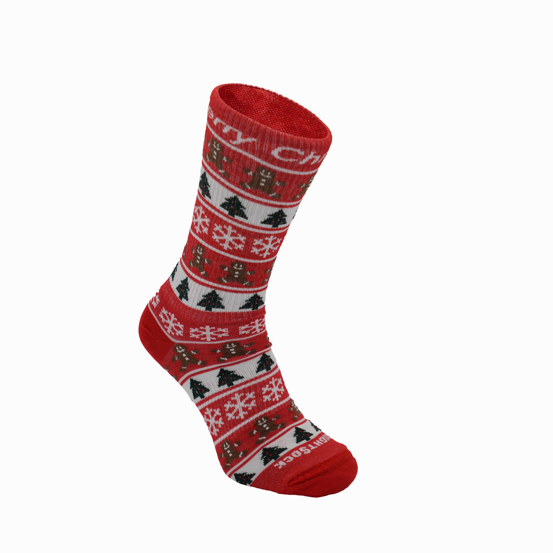 Red Christmas Stripes Explore socks.