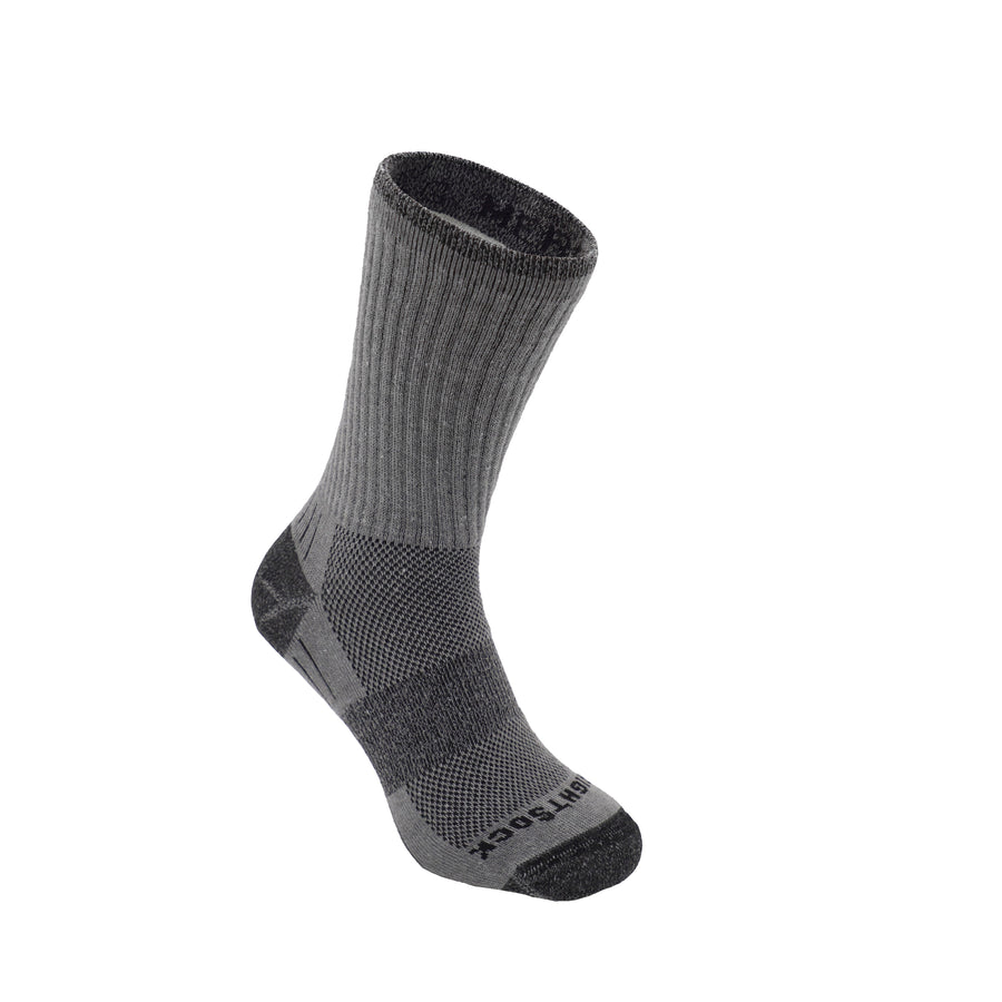 Merino Escape, Crew Length, Charcoal Grey anti-chafing socks