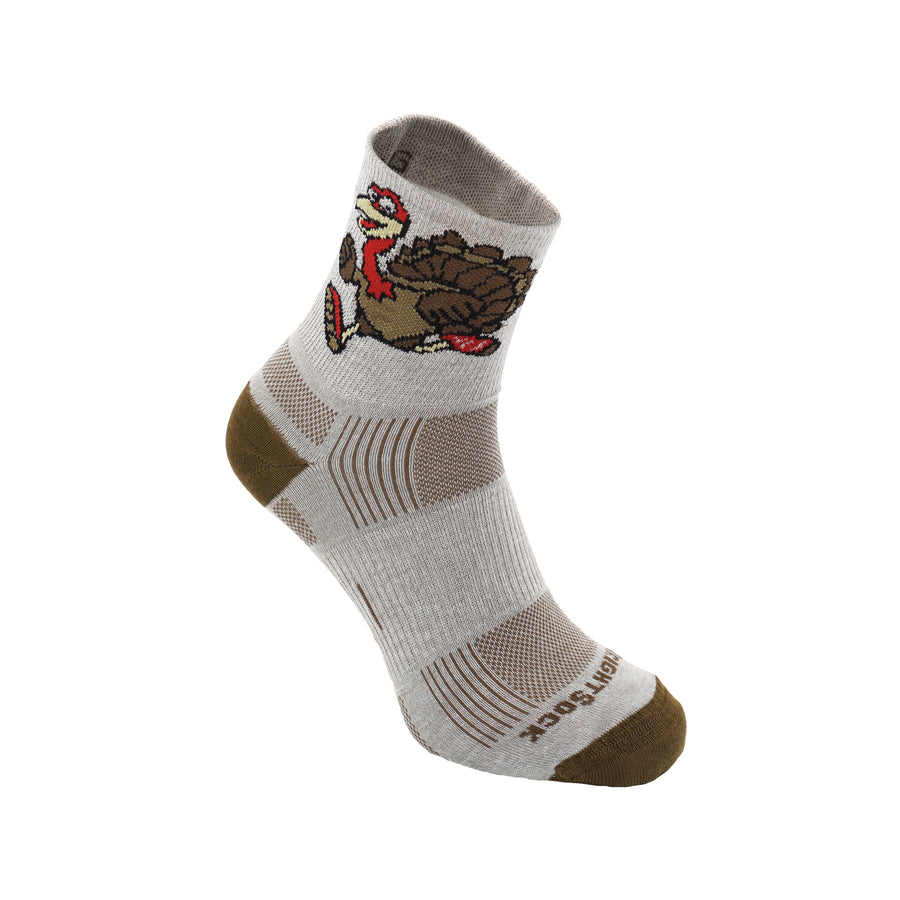 Double layer anti-blister socks with Turkey Trot design