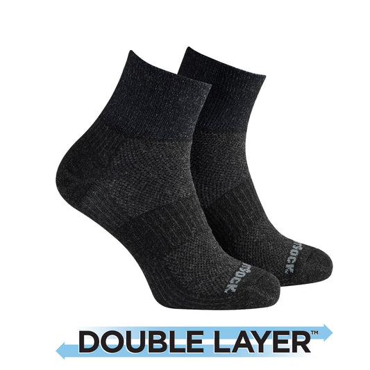 Lite Hike, Double Layer, Quarter, Black socks.