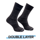 Crew hiking socks with a black color design