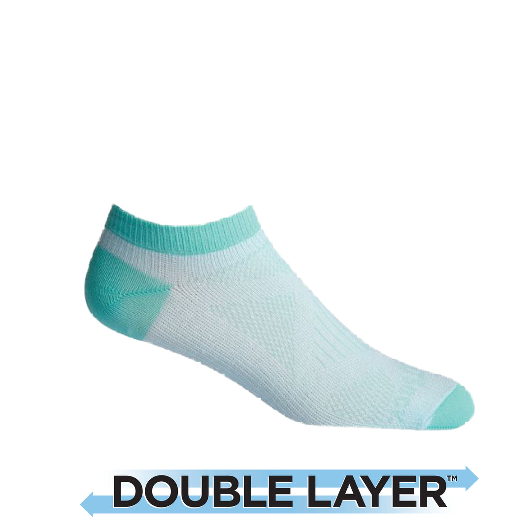 Womens CoolMesh, Double Layer, Lo Quarter, Lucite socks.