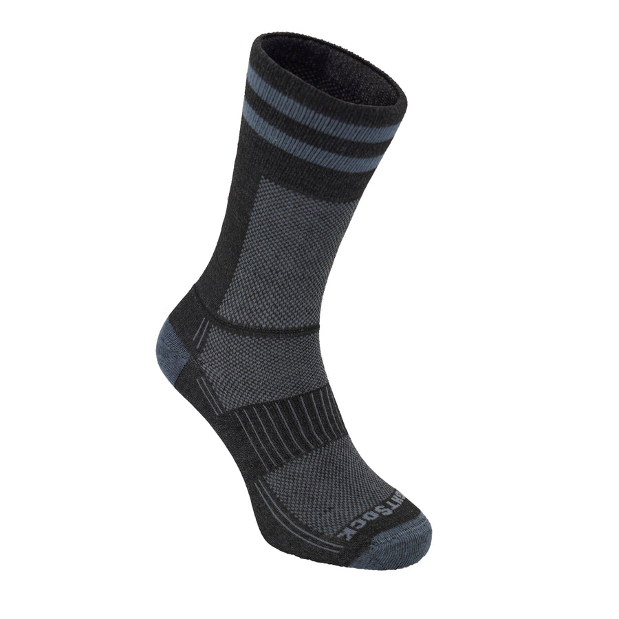 CoolMesh Two, Double Layer, Crew, Black Grey Stripes.