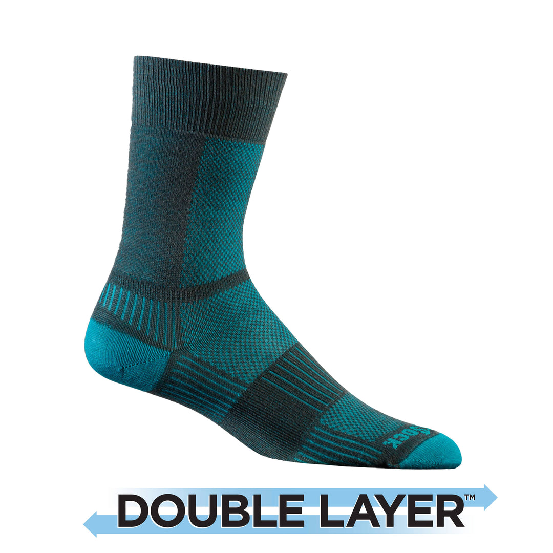 CoolMesh, Double Layer, Crew, Ash Turquoise socks.
