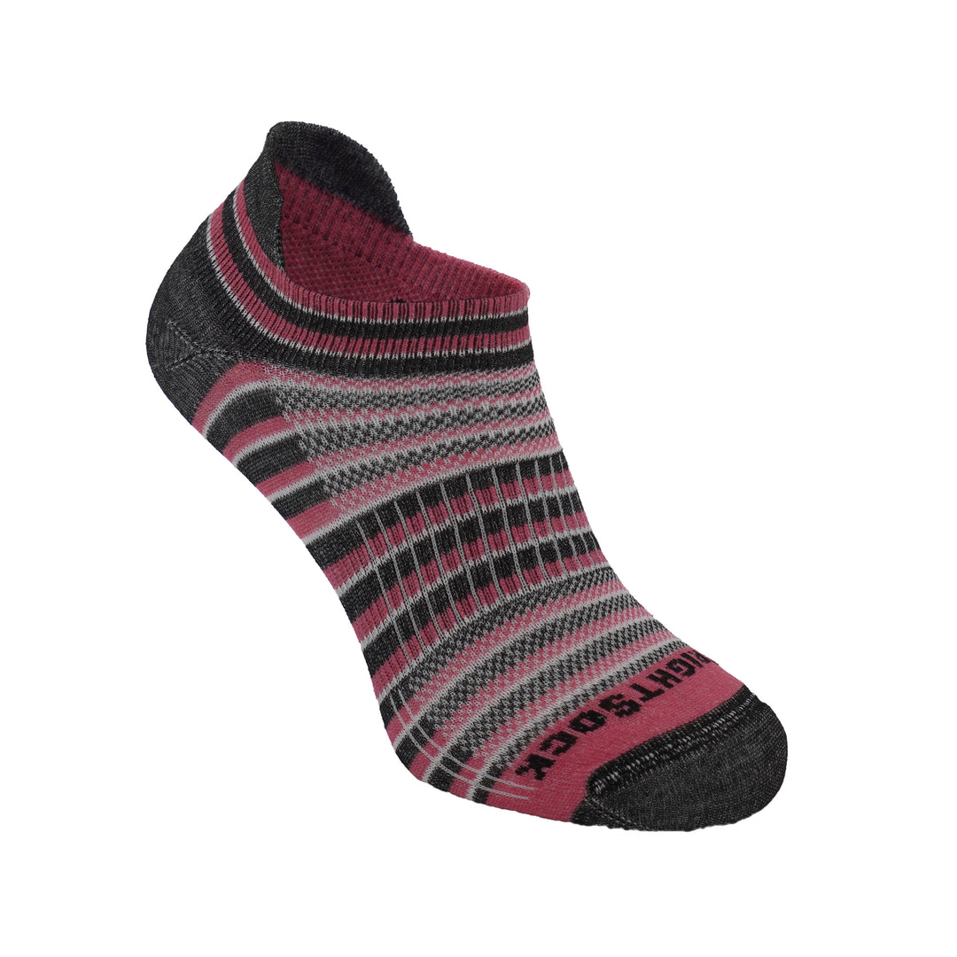 Coolmesh 2 Tab anti blister socks, fuschia striped socks