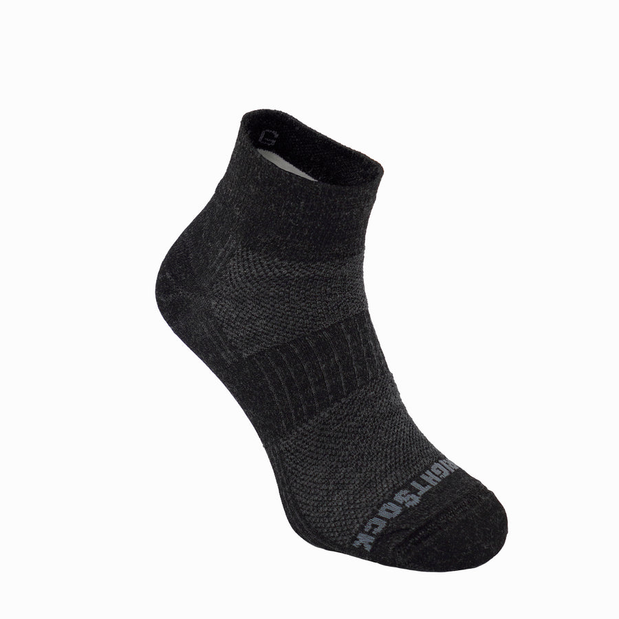 Merino CoolMesh, Double Layer, Quarter, Grey Black.