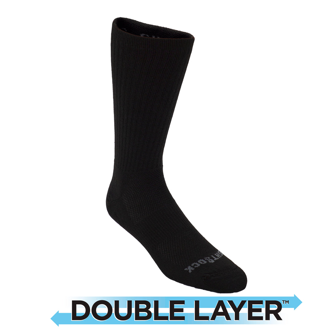 Black double-layer anti-blister socks