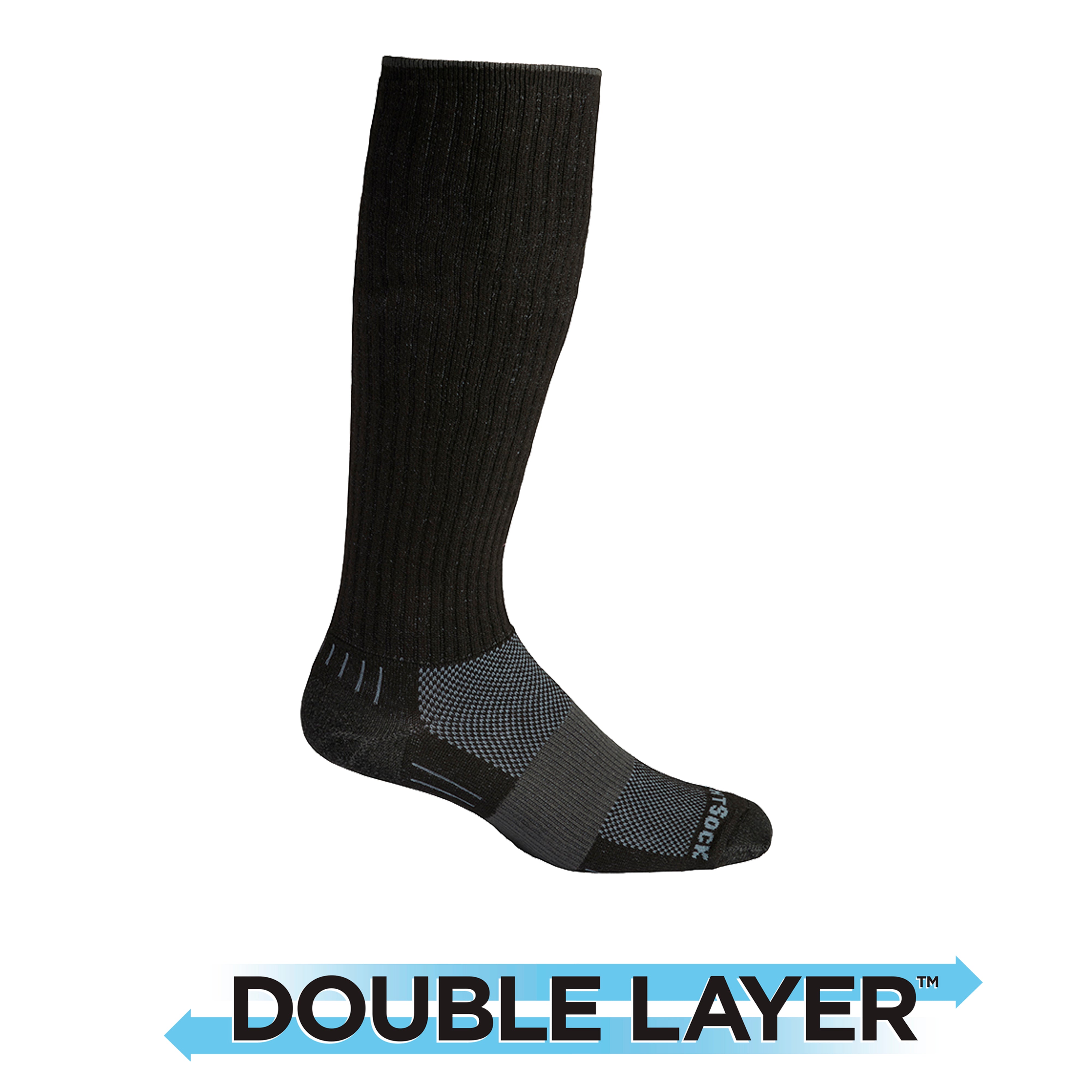 Wrightsock Escape Over The Calf Socks Black Small 9571.0301
