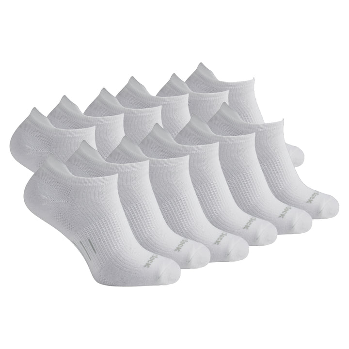Run Tab white six pack anti-blister socks